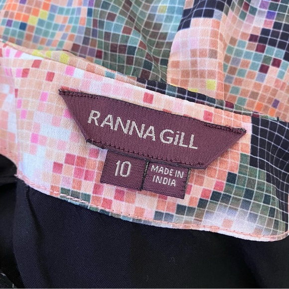 Anthropologie Ranna Gill Fanned Vignette Embroidered Shift Dress Size 10 EUC - Picture 4 of 9